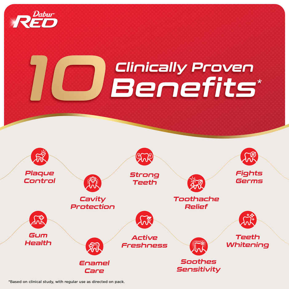 Dabur Red India's No.1 Ayurvedic Fluroide Toothpaste