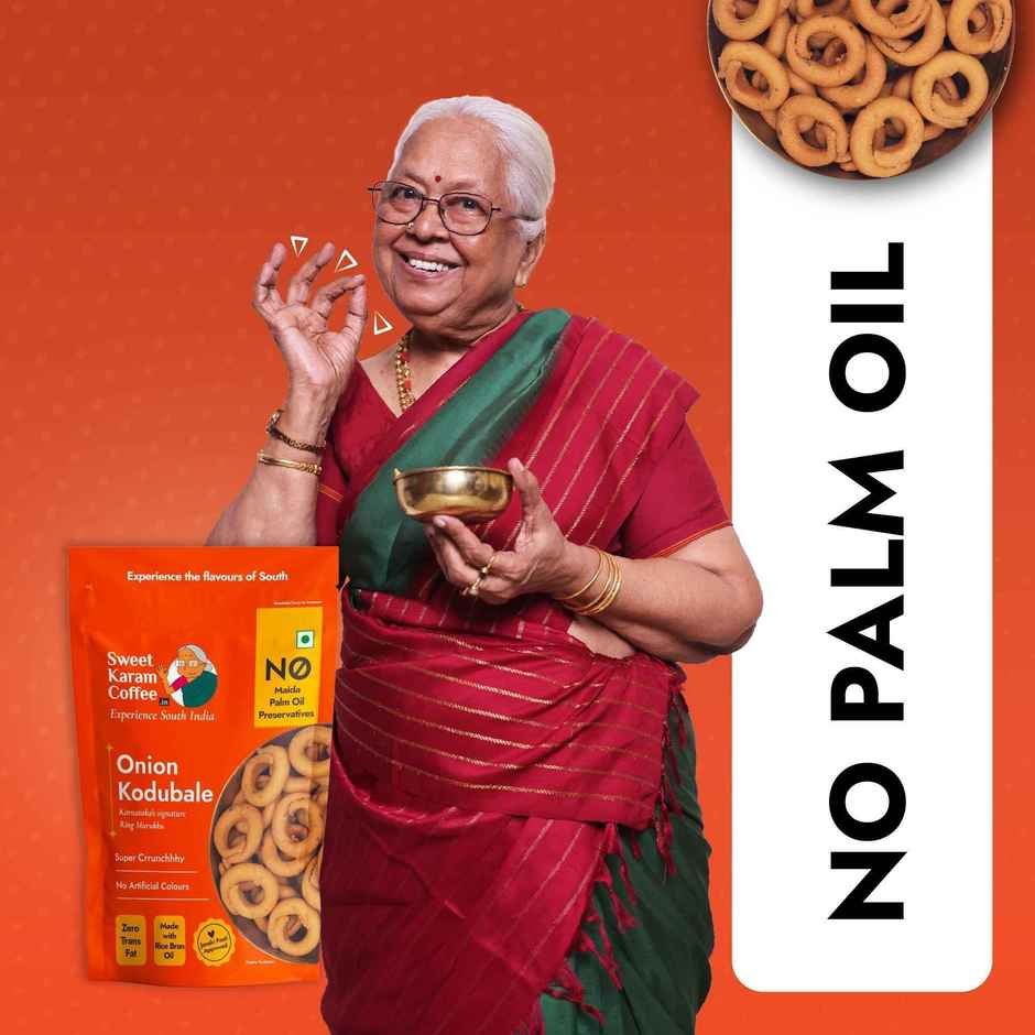 Sweet Karam Coffee Onion Kodubale (Murukku / Chakli) - Namkeen Snacks