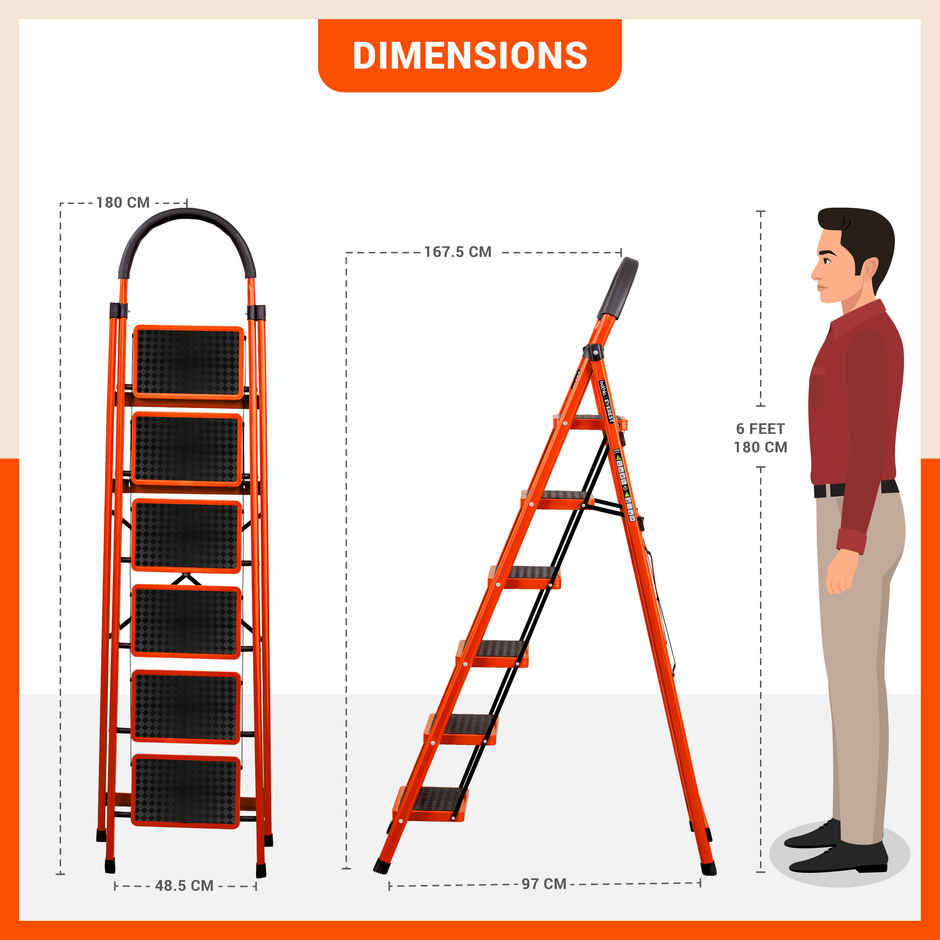 Bathla Everest 6 Step Steel Ladder