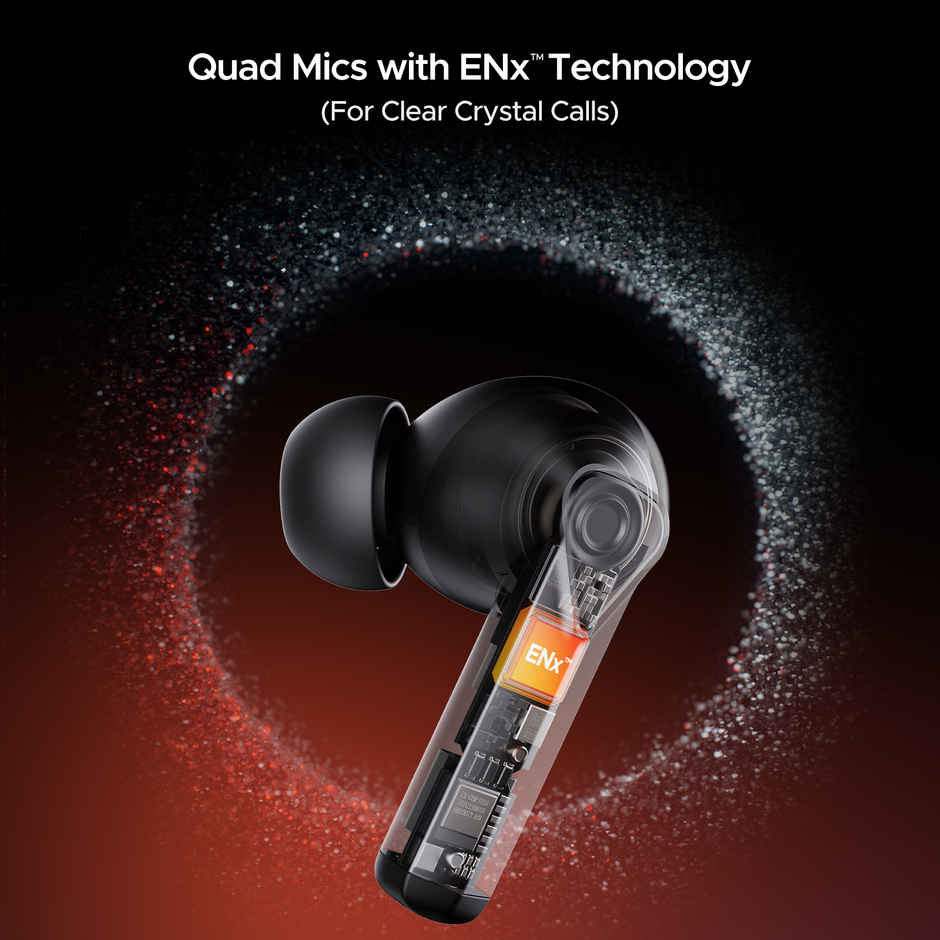 boAt Immortal 150 150 TWS Earbuds with Beast Mode(40ms Low Latency), 40 HRS Playback & ENx Technology Bluetooth - Black Sabre