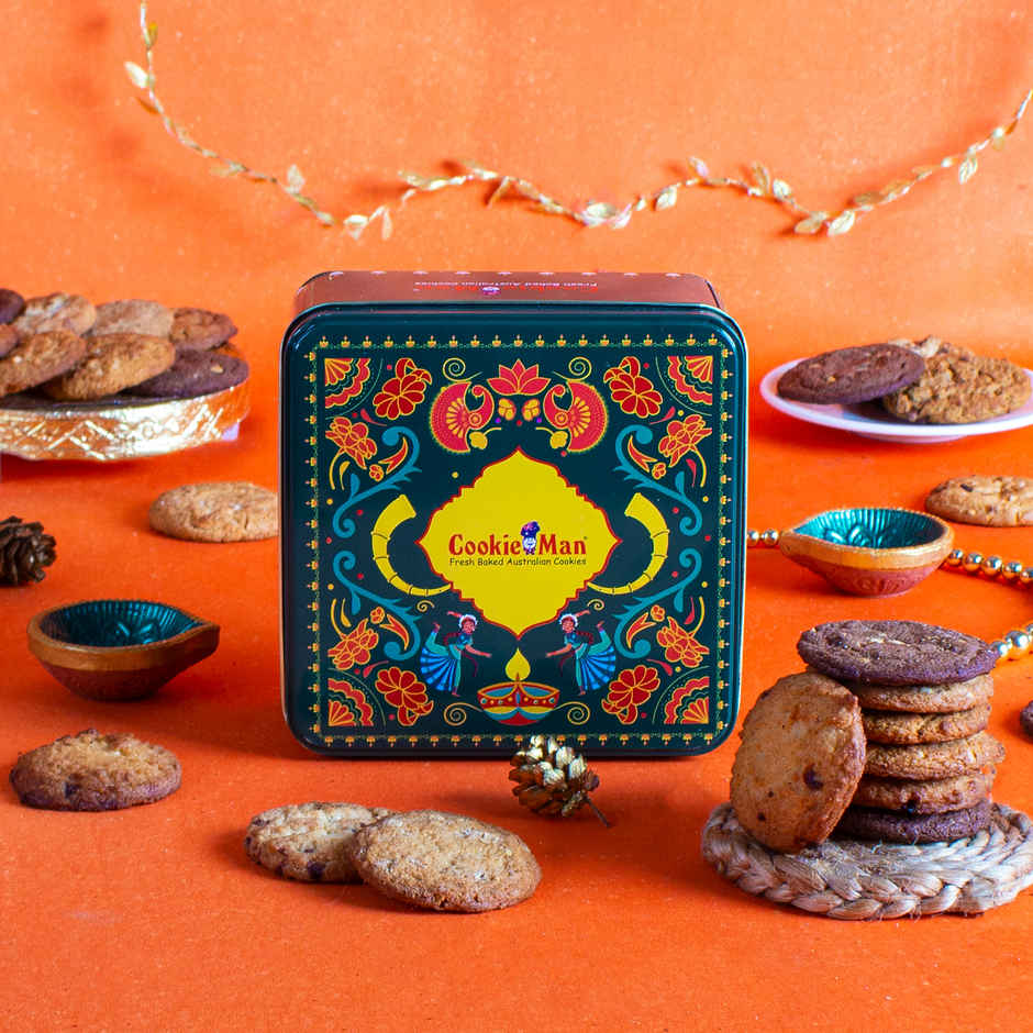 Cookie Man Raksha Bandhan Assorted Cookies Gift Tin 