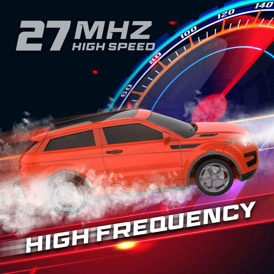 SEEDO Remote Control Car 1:24, 27 MHz, Type-C Rechargeable, Fast Speed Little Roster Car | Red