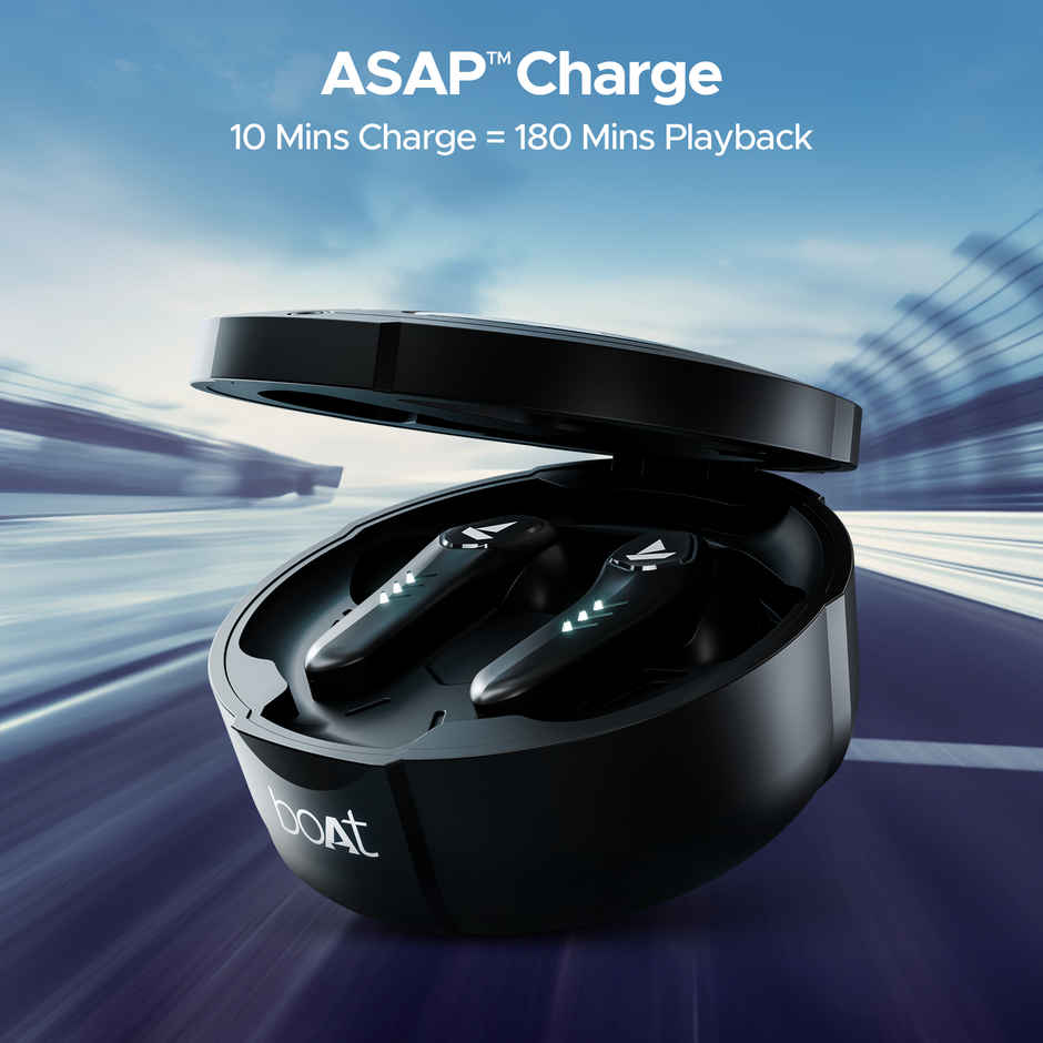 boAt Immortal 171 TWS Earbuds for Gaming w/ 40H Playtime, BEAST Mode & RGB LEDs (Black Sabre)