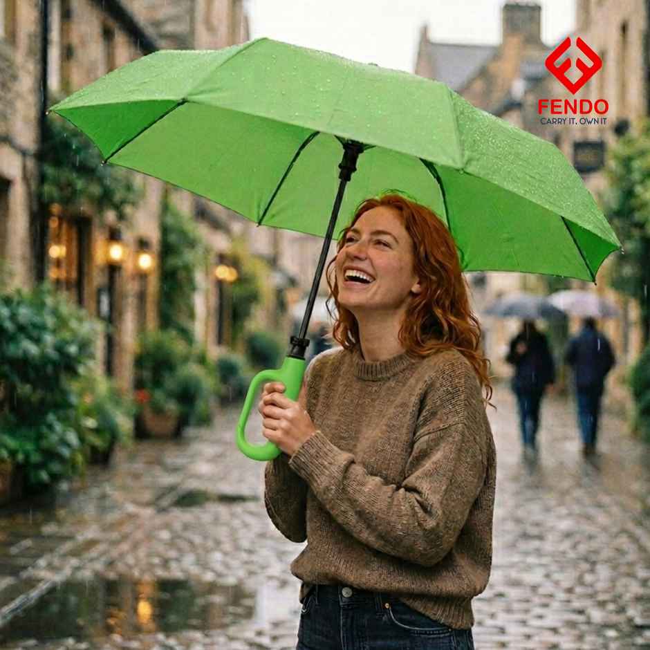 Fendo Clutch Umbrella | Green | 20 Inch | 3 Fold