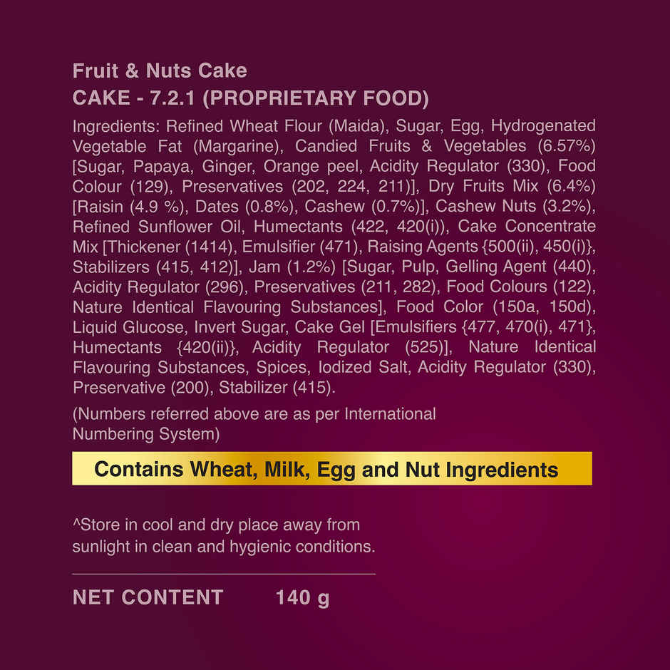 Modern Fruit N Nut Cake | Bakery Delight