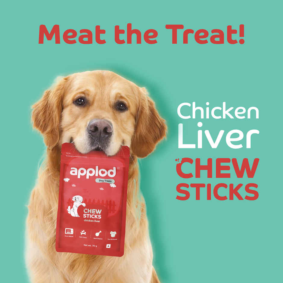 Applod Chicken Liver Chew Sticks Dog Treat | For Puppy & Adult | Suitable for all breeds
