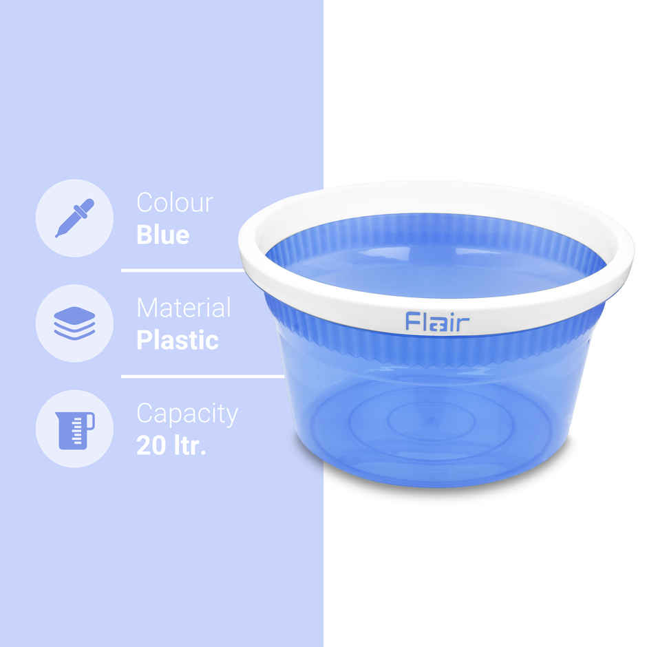 Flair Estella Crystal | Deep Tub | 20 L | Blue