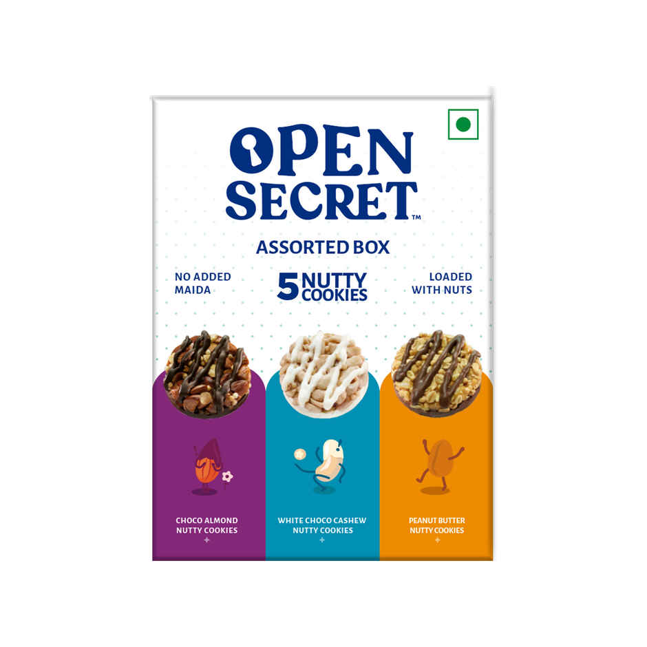 Open Secret Assorted Cookies Gift Pack | Zero Maida, High Protein, Healthy Snack