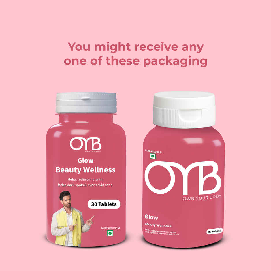 OYB Glow-Skin Brightening with Glutathione, Vitamin C & E | 30 Capsules