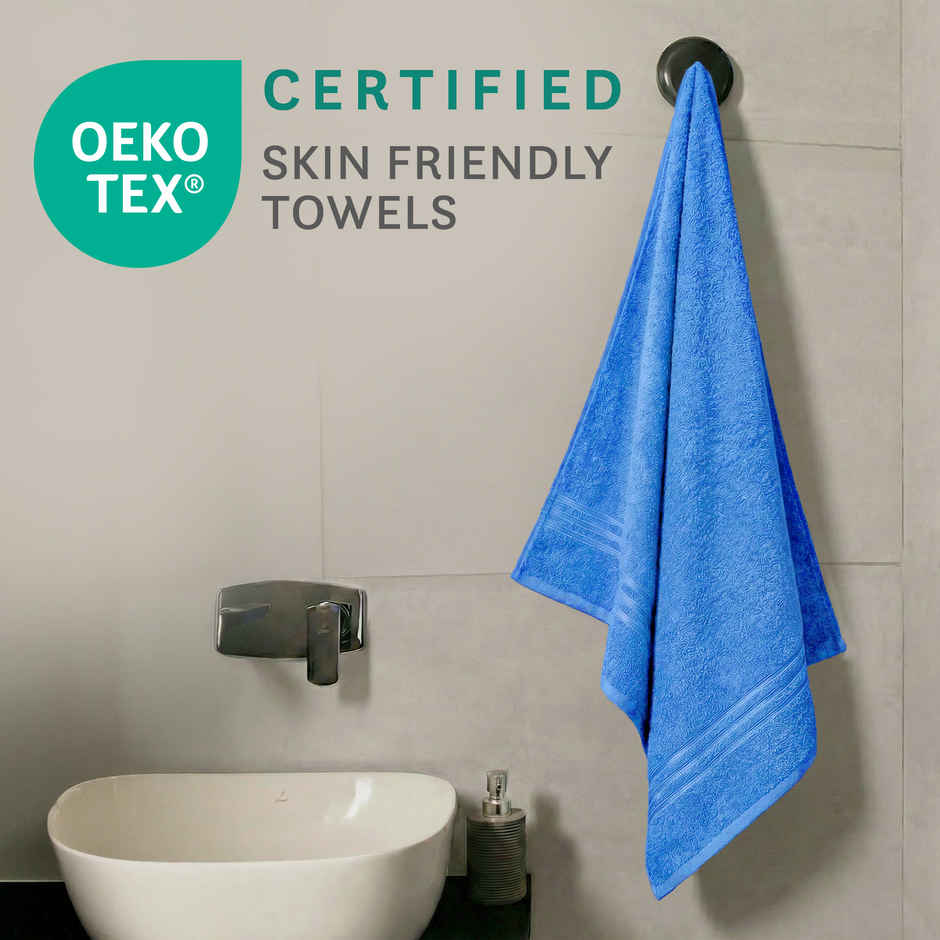 myTrident Comfort Living Cotton Bath Towel | Ocean Blue