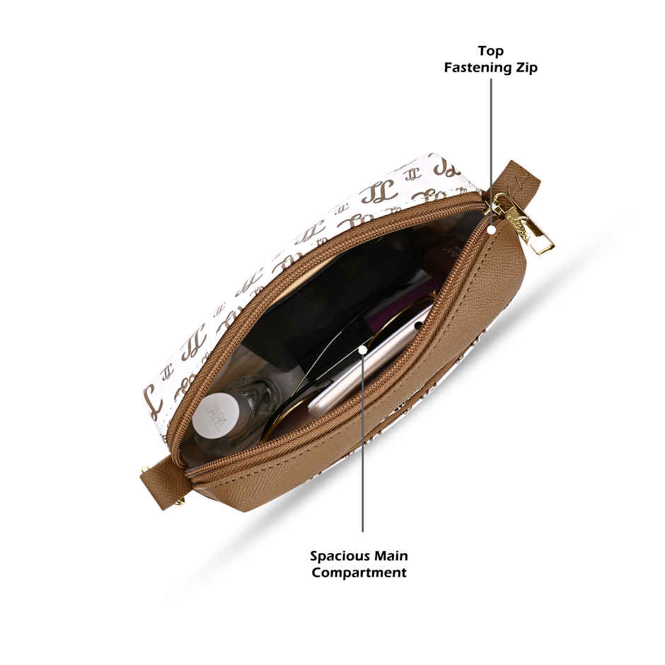 Lavie Women's Mono Ll Farah Crossbody Sling Bag | Ladies Purse Handbag | Off White