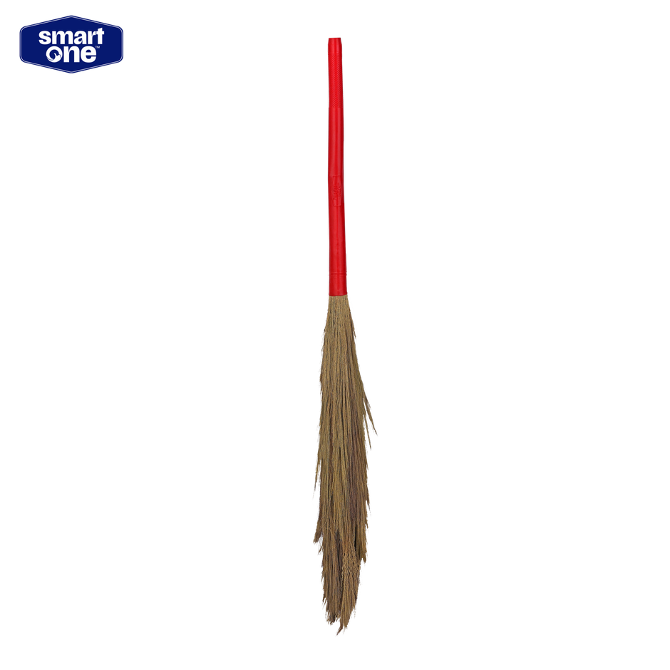 Smart One-Red- Grass Broom, Silchar Grass, 46 Inch length, 425 gm