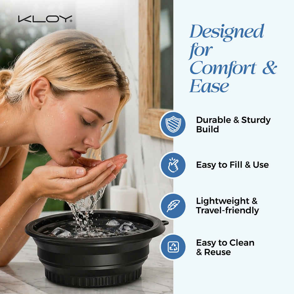 Kloy Collapsible Ice Facial Bowl for Face Cooling, Depuffing, Skin Tightening & Daily Skin Care