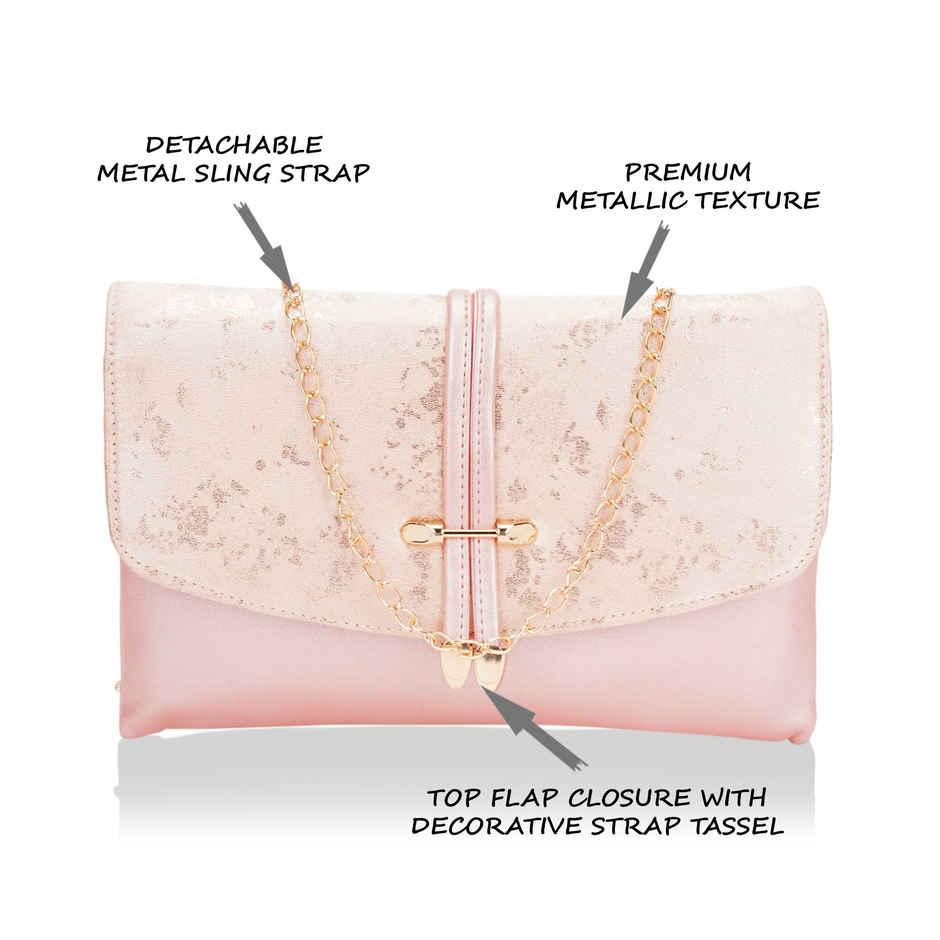 Lavie Women's Chirpy Envelope Clutch | Small | Light Pink