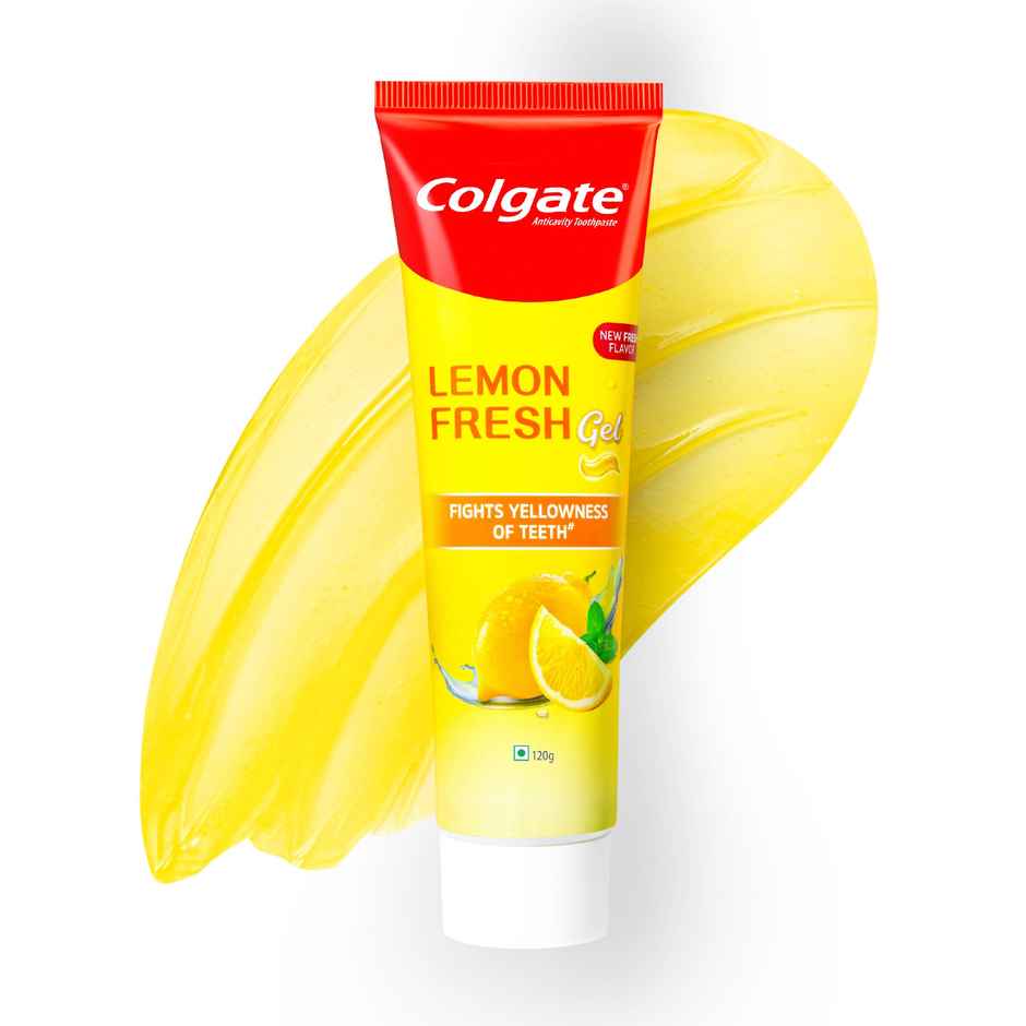 Colgate Lemon Fresh Gel Toothpaste | Fights Yellowness of Teeth | Freshens Breath