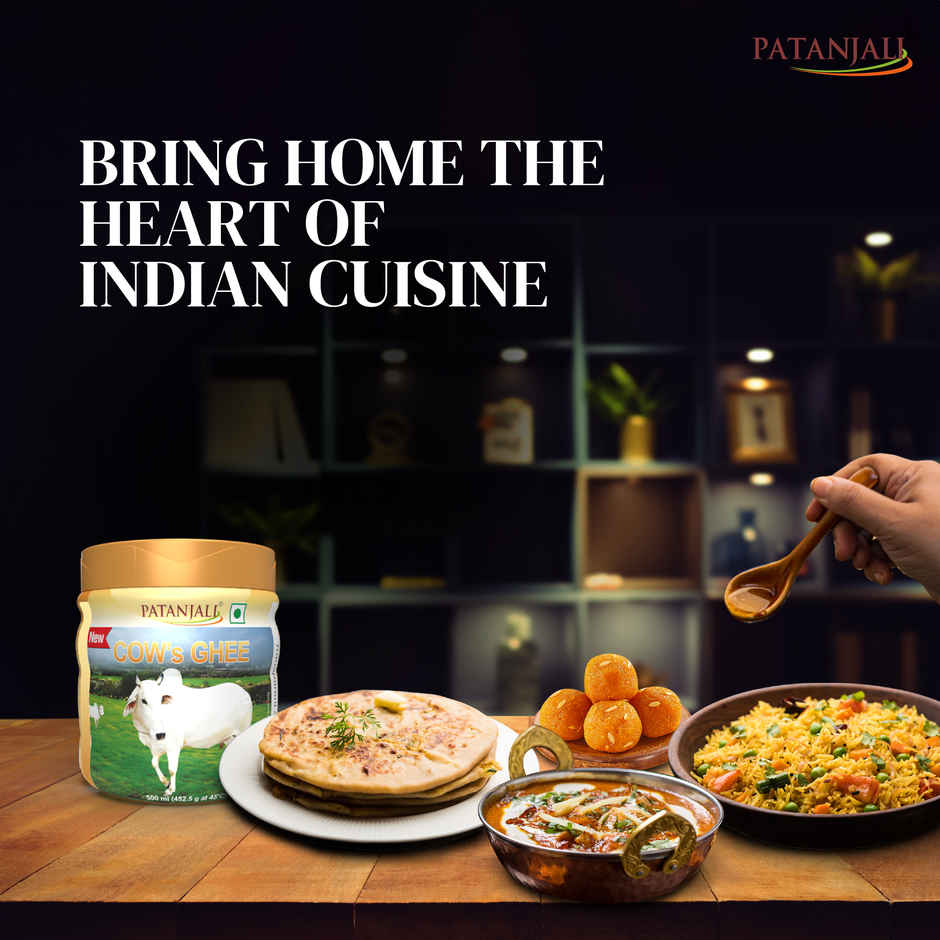 Patanjali Cow Ghee Jar - Pure Danedar, Rich Aroma, Cow Ghee