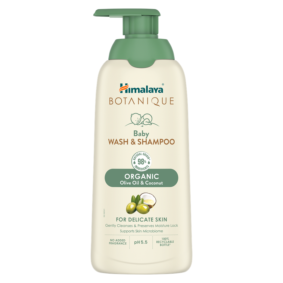 Himalaya Botanique Baby Wash & Shampoo | Organic | Preserve Moisture | Dermatologically Tested