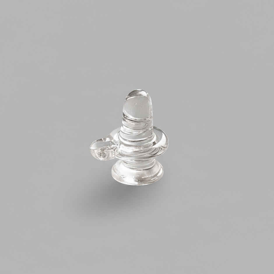Glass Shivling | 4 Cm | Bholenath Idol for Home Temple | Svasti