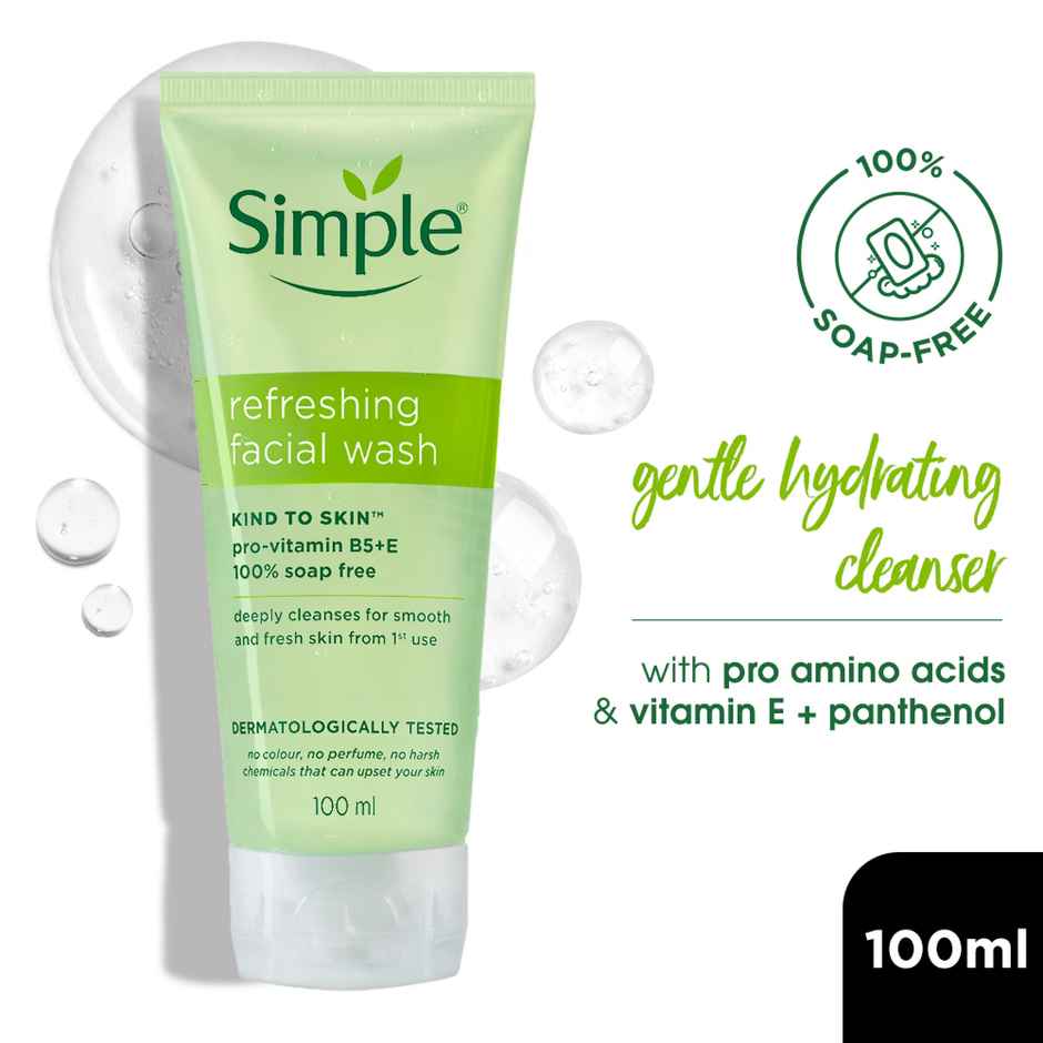 Simple Refreshing Face Wash | 100% Soap-Free | Perfect for Sensitive Skin