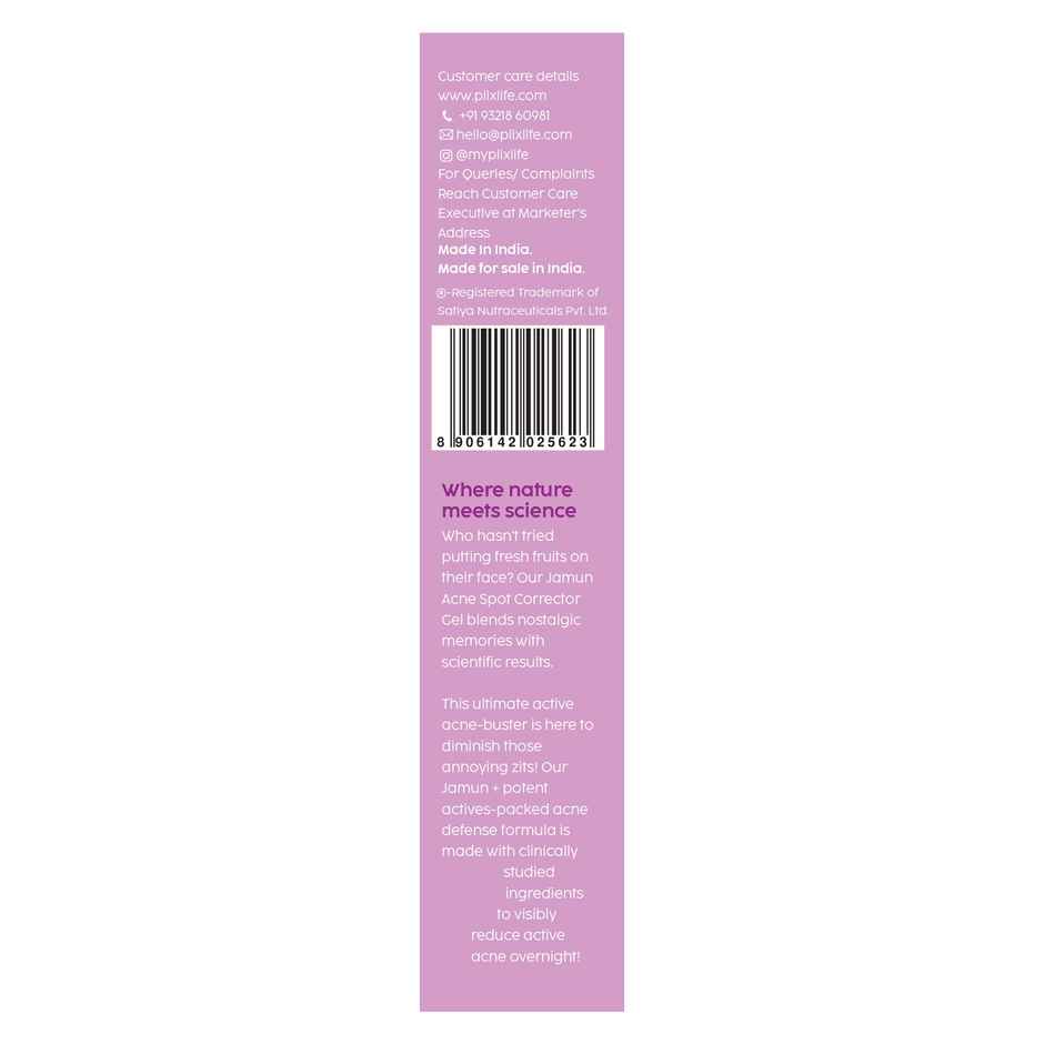 Plix The Plant Fix Jamun Acne Spot Corrector Gel For Active Acne | Quick Fix For Blemishes Combo