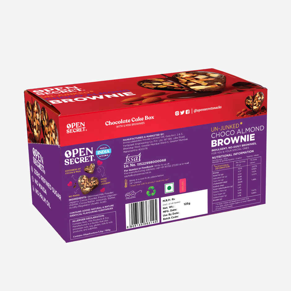 Open Secret Chocolate Cake Box | Zero Maida, Zero Refined Sugar