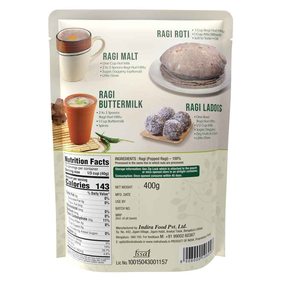 Indira's Ragi Huri Hittu