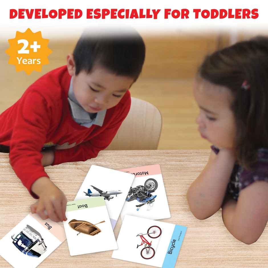 Little Berry Transport Flash Cards For Kids (32 Cards) | Fun Learning Toy For 2-6 Years - Lb7
