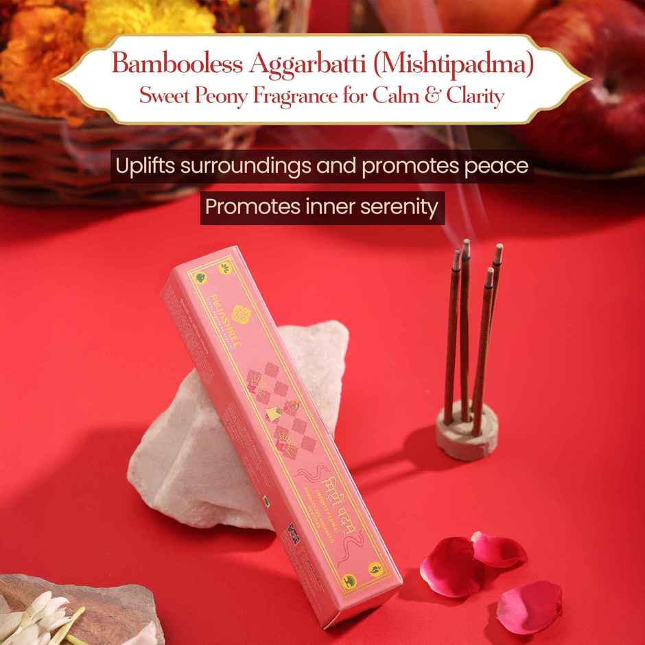 Pujashree Bambooless Agarbatti Mishti Padma | 4 Inches