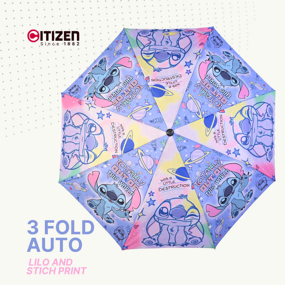 Citizen 3 Fold Auto Kids Umbrella Lilo Stitch Print