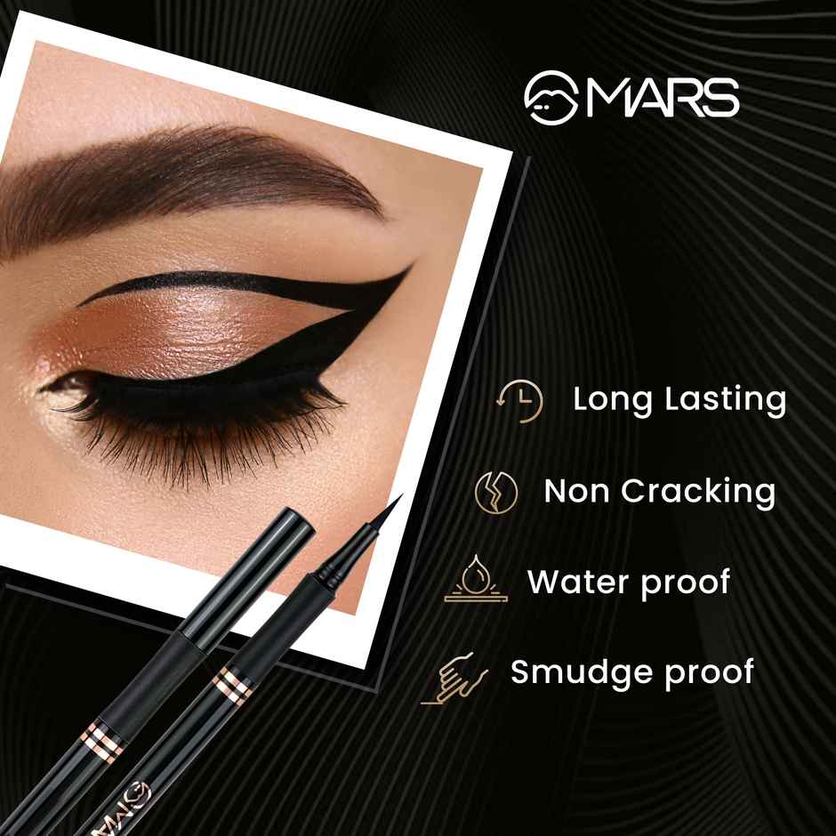 MARS Cosmetics Liquid Pen Eyeliner With Ultra Fine Tip (Jet Black)