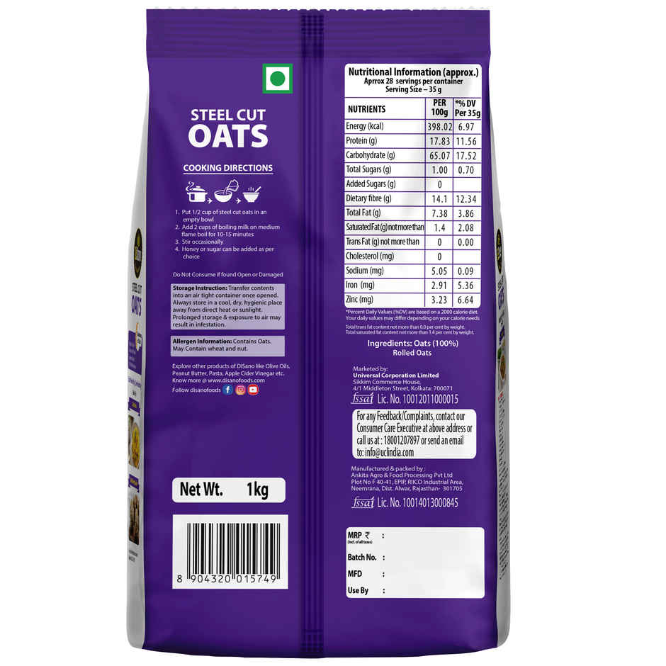 DiSano Steel Cut Oats