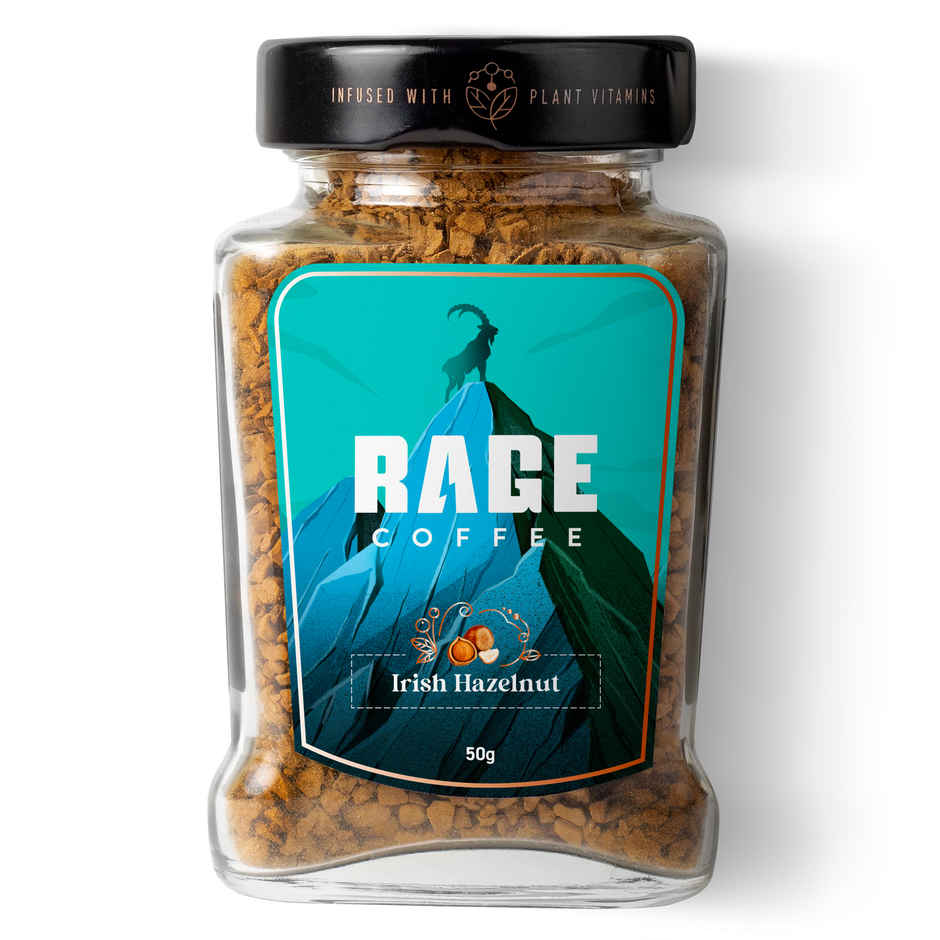 Rage Coffee Irish Hazelnut - Premium Arabica Instant Coffee