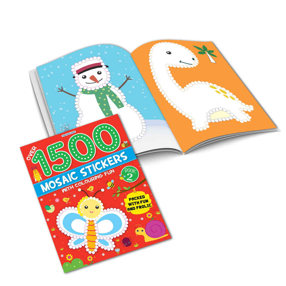 Dreamland 1500 Mosaic Stickers Books Set of 4 |Sticker Book for Kids Age 4-8 Yr.| Gift Pack for kid | Gift Pack | Activity Books for kid, 64 Pages