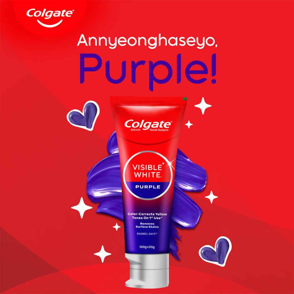 Colgate Visible White Purple Whitening Toothpaste Limited Edition with Free Tote Bag and Journal