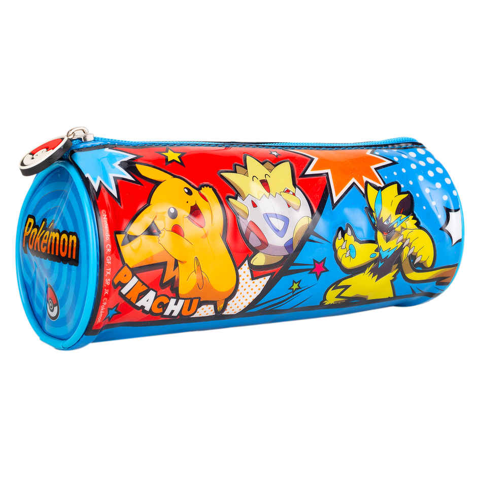 Striders Pokemon Pencil Case - Round Kids School Pencil Organizer & Gift