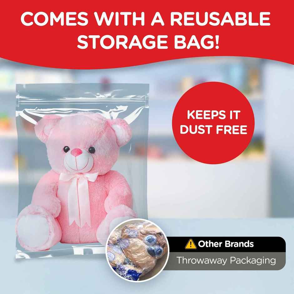 Michelle's Teddy Pink Fur - 20 cm Plush Soft Toy for Kids and Adult | Perfect For Gifting