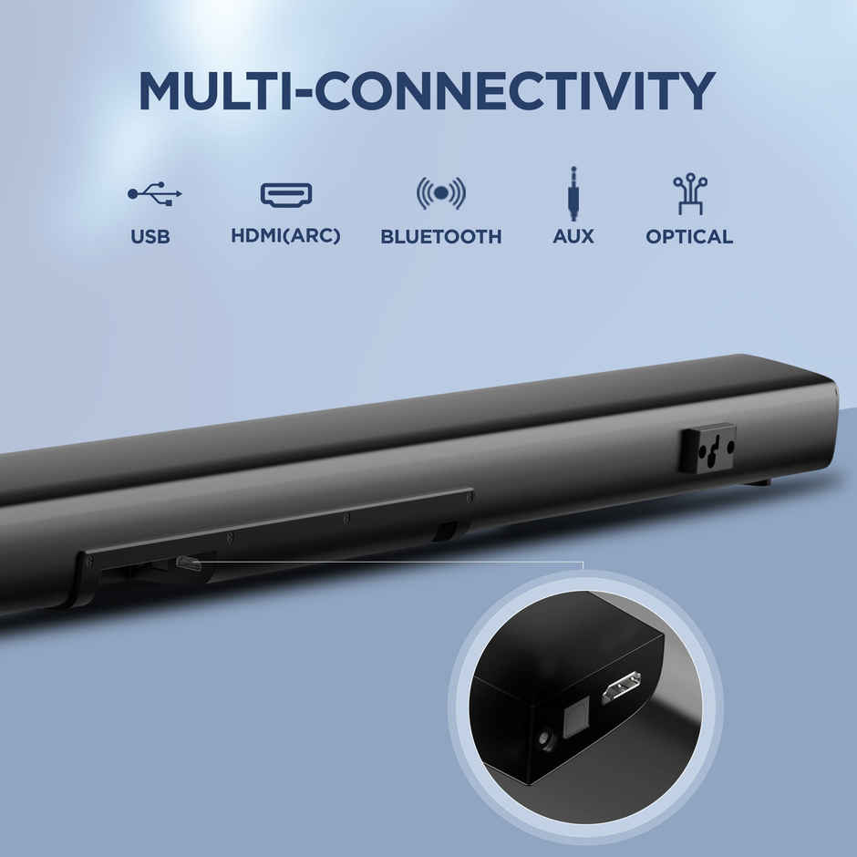 boAt Aavante Bar Quake BT Soundbar w/ 200W RMS Sound, 2.1 Channel Audio(Midnight Black)