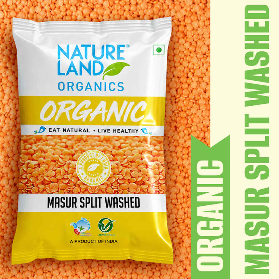 Natureland Organic Masoor Dal Split Washed