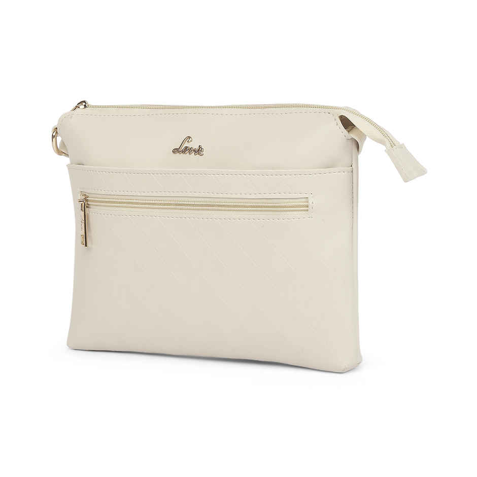 Lavie Women's Slim Top Zip Cross Body Sling Bag | Ladies Purse Handbag | Off White