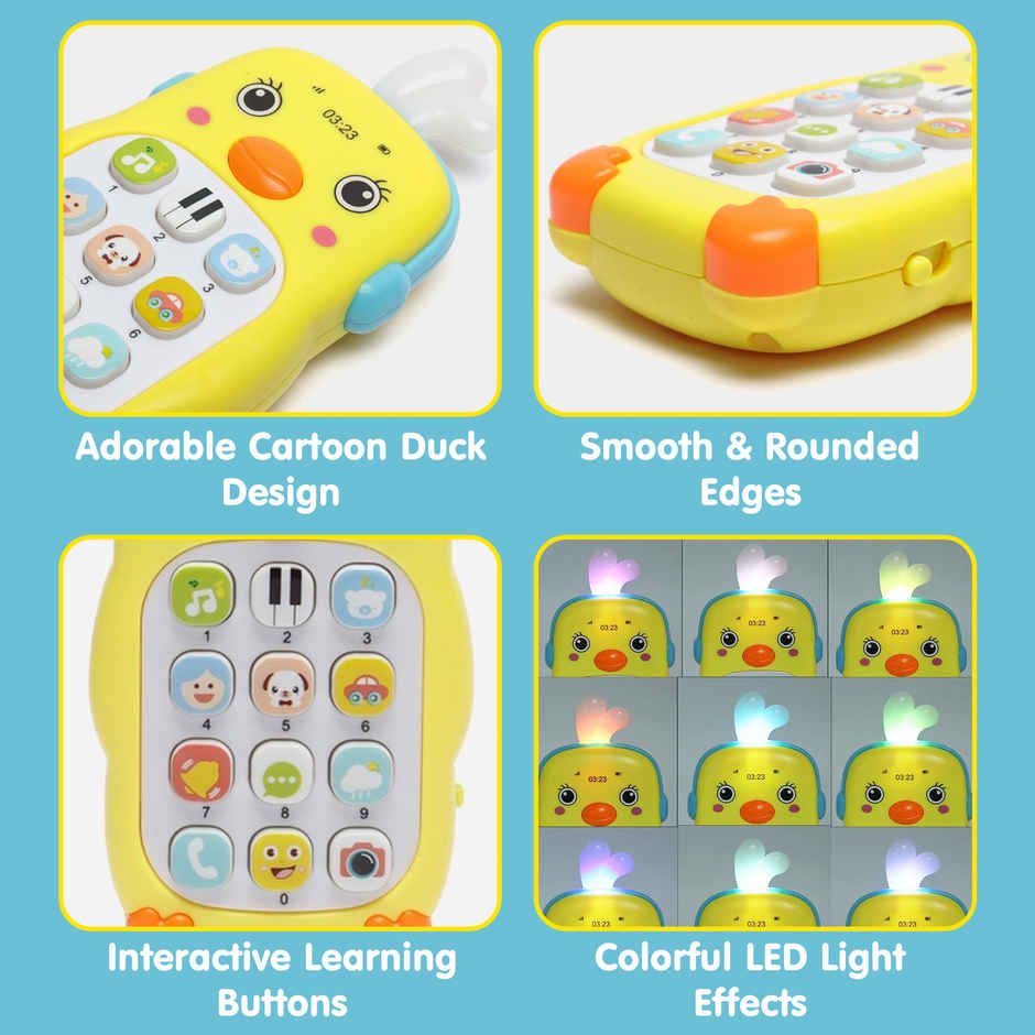 Kidology Toy Phone For Baby Mobile Phone Musical Sound Toy For Kids | Yellow