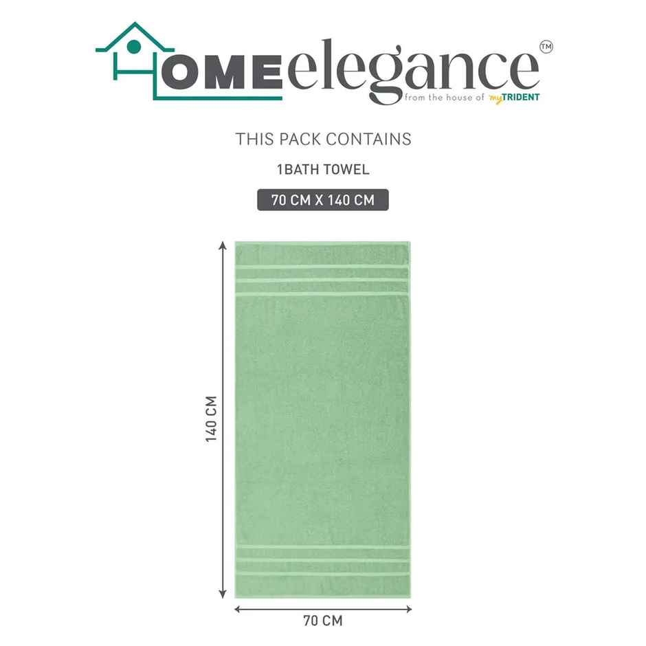 Home Elegance by myTrident Comfort Living Cotton Bath Towel | 16 in x 24 in | Spa Green