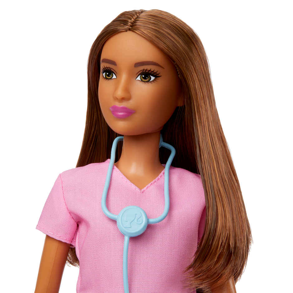 Barbie Nurse Blonde Petite Doll with Scrub & Stethoscope