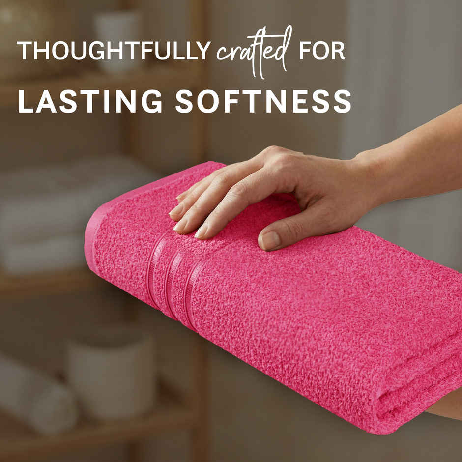 Mytrident Comfort Living Cotton Bath Towel | 28 in x 55 in | Candy Glow