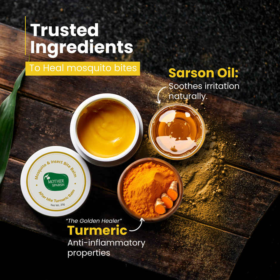 Mother Sparsh After Bite Turmeric Balm For Rashes And Mosquito Bites