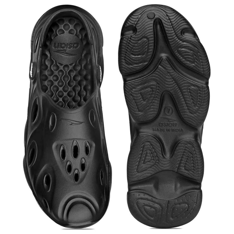 Asian Safari-02 Men Clogs Black (Size-9)