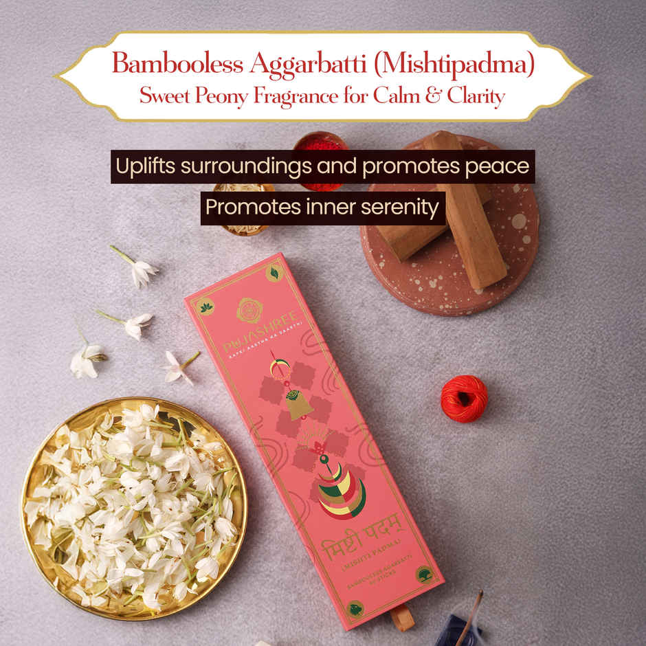 Pujashree Bambooless Agarbatti Mishti Padma | 8 Inches