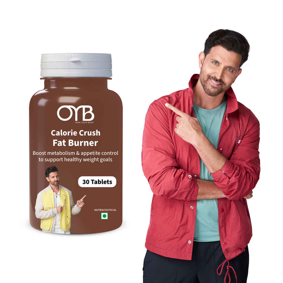 OYB Fat Burner with Garcinia, Green Tea & ACV | 30 Tablets | OYB Calorie Crush
