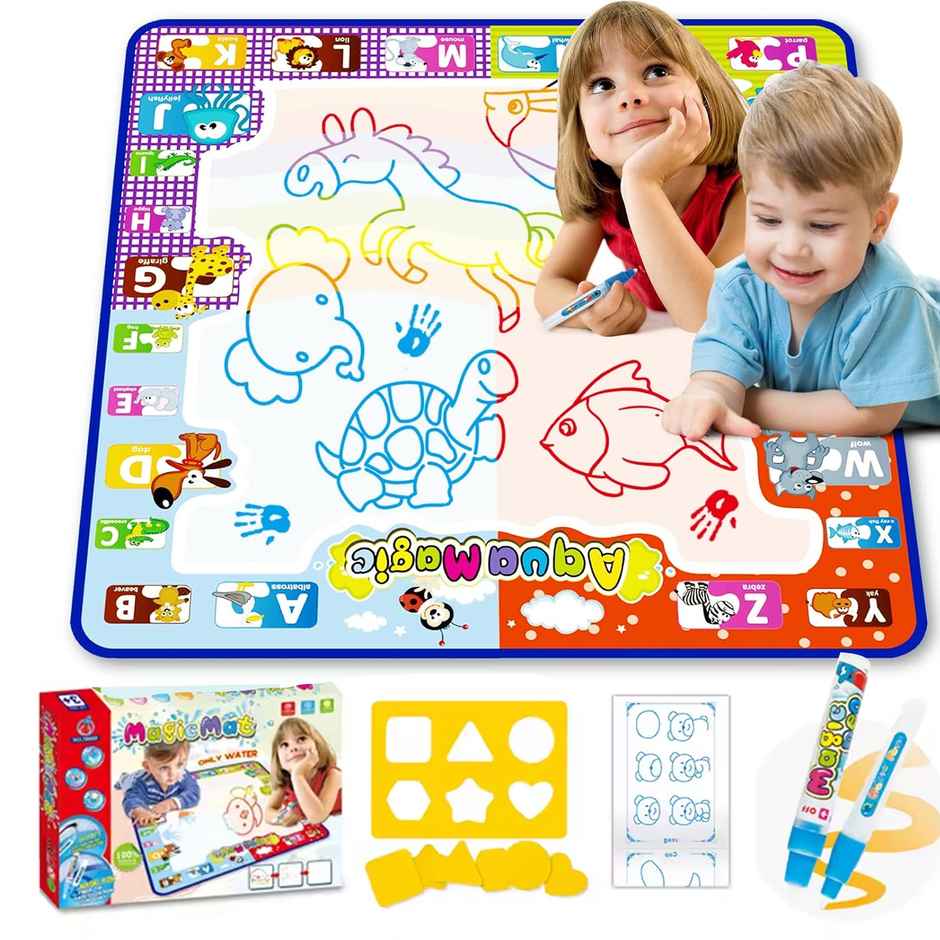 Kidology Magic Water Doodle Mat Drawing Kit | Colouring Drawing Book | Painting Toy for Kids