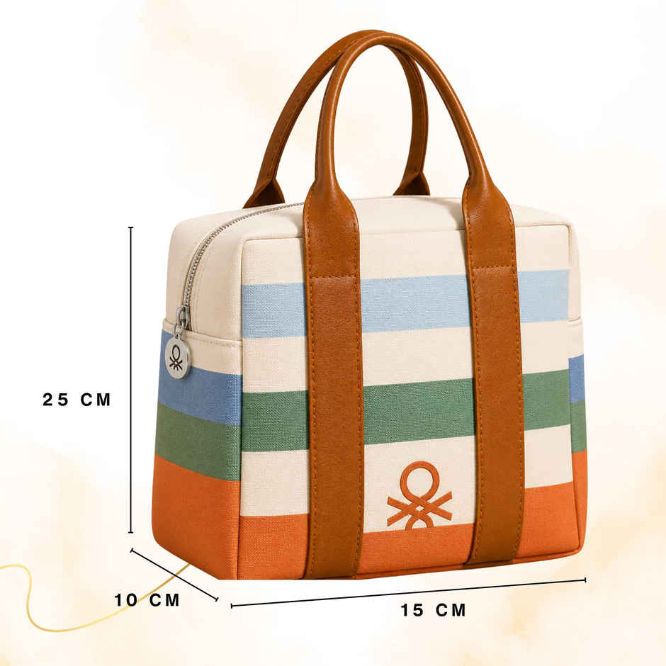 United Colors of Benetton Lunch Bag | Polyester | With Back Pocket | Multicolor