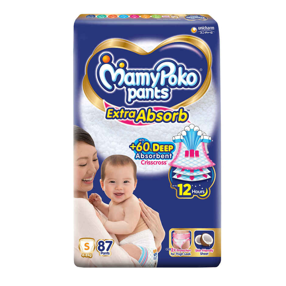 Mamypoko Extra Absorb Diaper | S | 87 pcs
